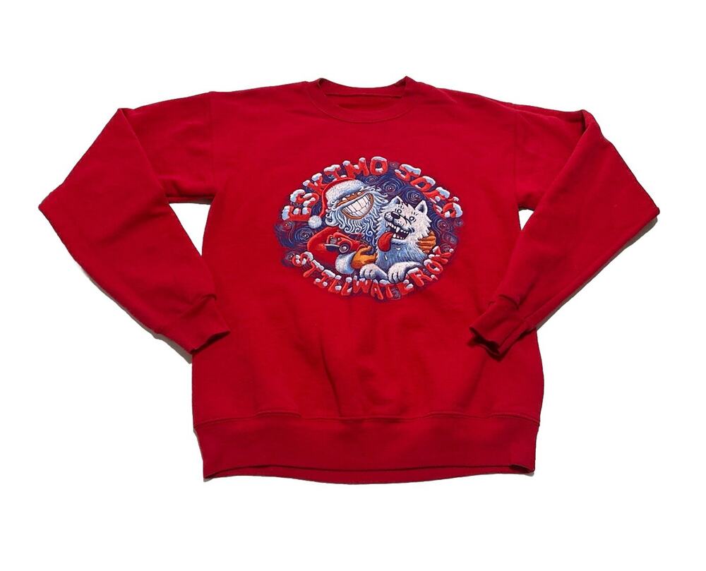 Eskimo Joe’s Red Stillwater OK Christmas Rudy’s Diner Santa Sweatshirt Small